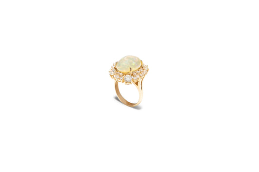 Aspen Opal & Diamond Ring