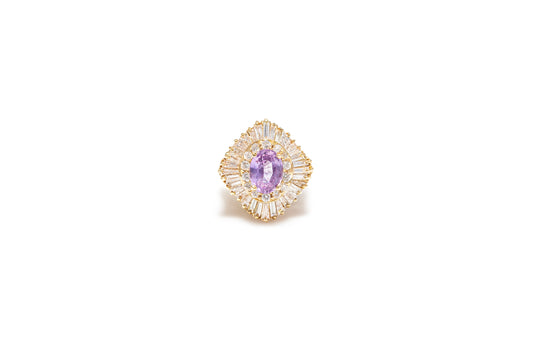 2.5ct Pink Sapphire & Diamond Ring - "Daniela"