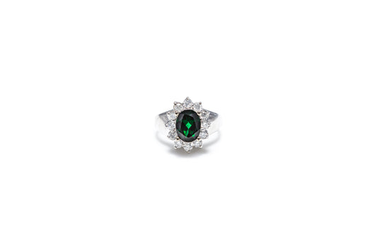 Gloria Tsavorite & Diamond Ring