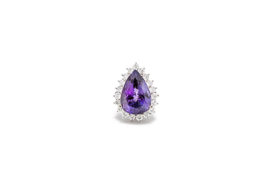 16.66ct Tanzanite Diamond Cocktail Ring - "Callie"