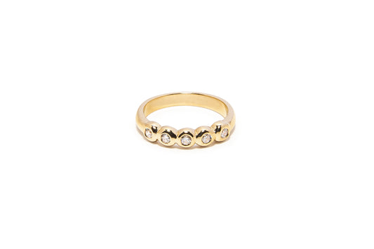 Helena Five Stone Gold Ring