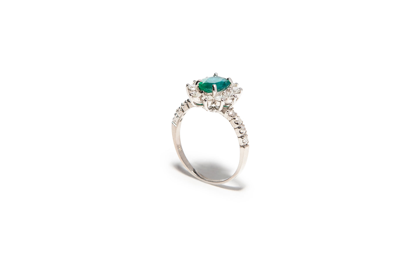 1ct Emerald & Diamond Ring - "Bloem"