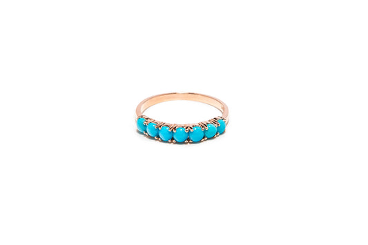 Yuna Rose Gold & Turquoise Ring